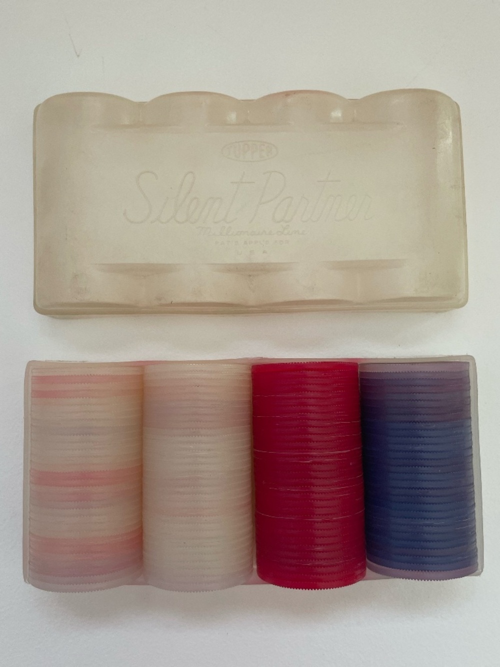 Vintage 1950s Tupper "Silent Partner" Poker Chip Set & Caddy – Millionaire Line